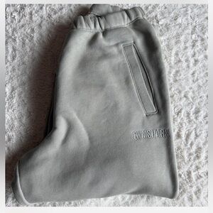 Gymshark Cement Stone Grey Heavyweight Loopback Sweatpants